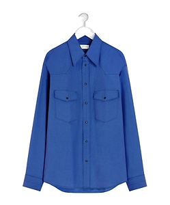 Yoke-Detail Chest-Pockets Shirt
