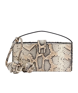 Apolonia Snake-Effect Leather Clutch