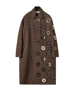 Sinkhole Embellished Coat In Wool