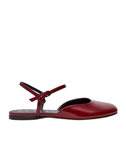 Square-Toe Ballet Flat Sandals