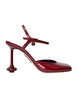 Toy Ankle Strap Pump In Soft Patent Lambskin
