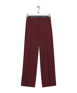 Logo-Waistband Pleated Palazzo Pants