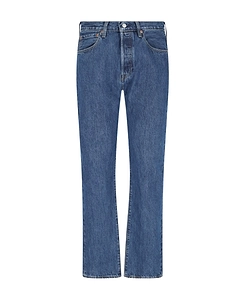 Logo Patch Five Pocket Denim Trousers