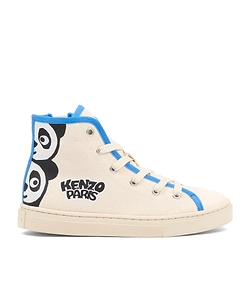 Panda-Print High-Top Sneakers