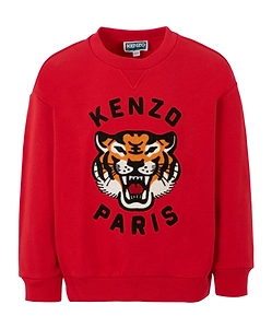 Kenzo Kids Long Sleeve Tiger-Embroidered Sweatshirt