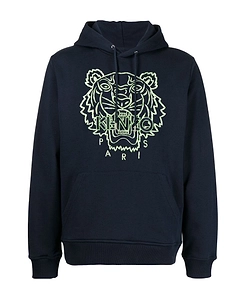 Tiger Head-Print Hoodie