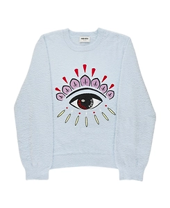 Winking Fluffy-Knit Jumper