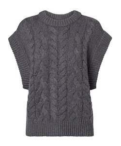 Hayley Cable-Knit Cashmere Sweater Vest