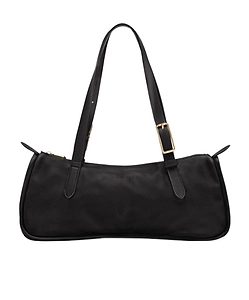 Longchamp Looong Logo Debossed Zip-Up Shoulder Bag