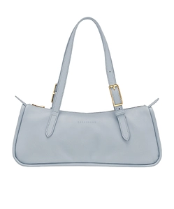 Longchamp Looong Logo Debossed Zip-Up Shoulder Bag