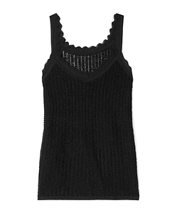 Ennio Scalloped Pointelle-Knit Tank