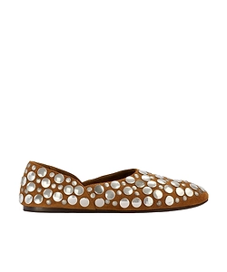 Khaite Jane Studded Flat Shoes