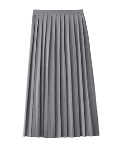 Minda Pleated Cotton And Cashmere-Blend Midi Skirt