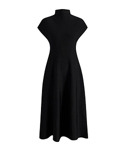 Khaite Lyra High-Neck Knitted Midi Dress