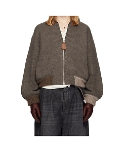 Knitted Zipper Casual Jacket