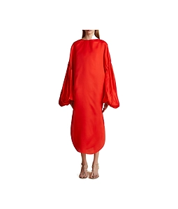 Khaite Zelma Balloon-Sleeved Maxi Dress
