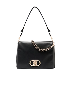Lapuffy Large Braided Chain Logo Satchel