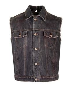 Magliano Raw-Cut Detailed Sleeveless Denim Vest