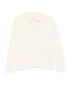 Long-Sleeved Knit Polo Shirt