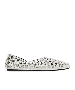 Khaite Stud-Embellished Jane Ballerinas