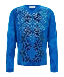 Kiko Kostadinov Hatha Jacquard V-Neck Knitted Sweater