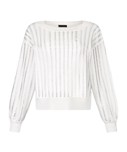 Liu Jo Embellished Boat Neck Jumper