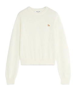 Maison Kitsuné Fox Embroidered Knitted Sweater