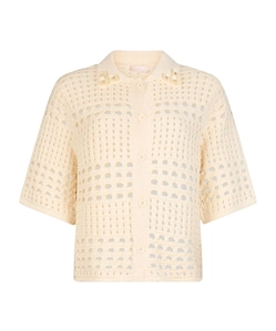 Liu Jo Embellished Openwork Knitted Top
