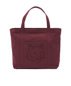 Maison Kitsuné Fox Head Embroidered Large Tote Bag