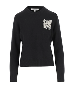 Maison Kitsuné Fox Head Intarsia Regular Jumper