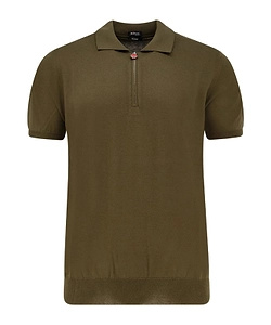 Kiton Zip Collar Polo Shirt