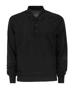 Kiton Long-Sleeved Wool Polo Shirt
