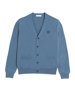 Maison Kitsuné Fox Head Patch Knitted Cardigan