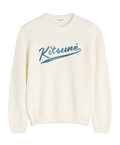 Maison Kitsuné Logo Embroidered Knit Jumper