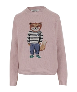 Maison Kitsuné Fox-Intarsia Knit Jumper