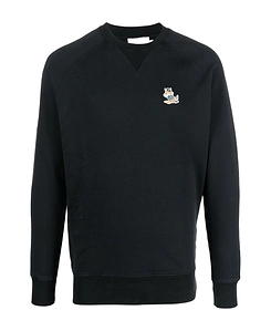 Maison Kitsuné Logo Patch Crewneck Sweatshirt