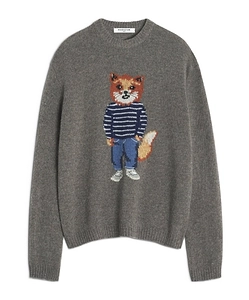 Maison Kitsuné Long Sleeved Crewneck Sweatshirt