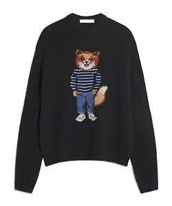 Maison Kitsuné Long Sleeve Crewneck Sweatshirt