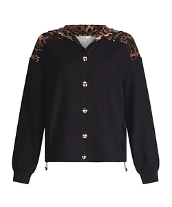 Liu Jo Long Sleeve Leopard-Print Cardigan