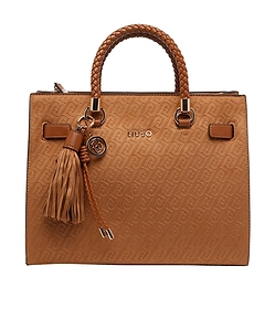 Liu Jo Manhattan Braided-Handle Tassel Top Handle Bag