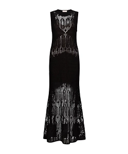 Liu Jo Long Openwork Knit Dress