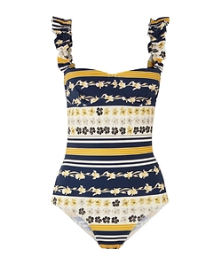 Boop Open-Back Printed Underwired Swimsuit