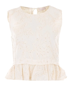 Liu Jo Peplum Sequinned Sleeveless Top