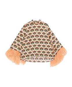 La Doublej Make An Exit Feather-Trim Top