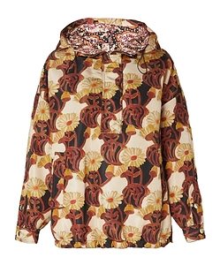 Floral-Print Hooded Jacket