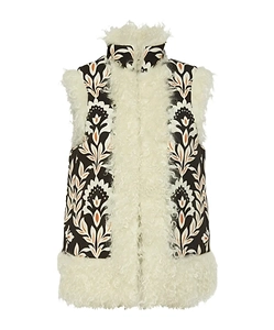 Folk Floral-Print Vest