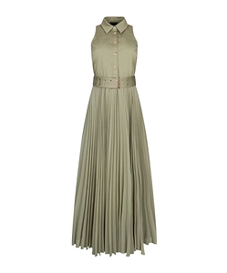 Liu Jo Pleated Belted Shirt Dress