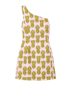 One-Shoulder Printed Mini Dress