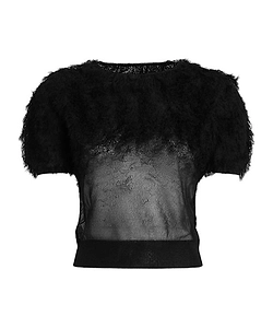 Hairy Silk Crewneck Top