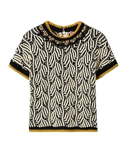 Patterned Beaded Top